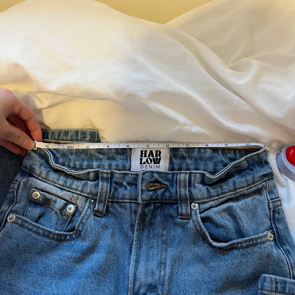 Blue Straight High Rise Jeans - Picture 4 of 8
